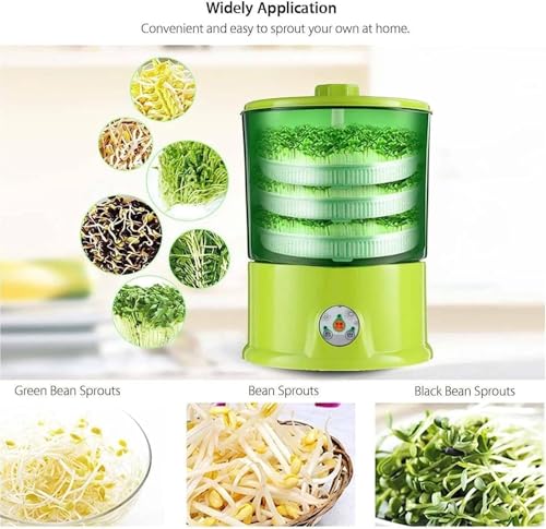 Máquina de brotes de frijol, equipo inteligente de cultivo de brotes de frijol, con indicador LED/placa de presión, riego de 360 grados