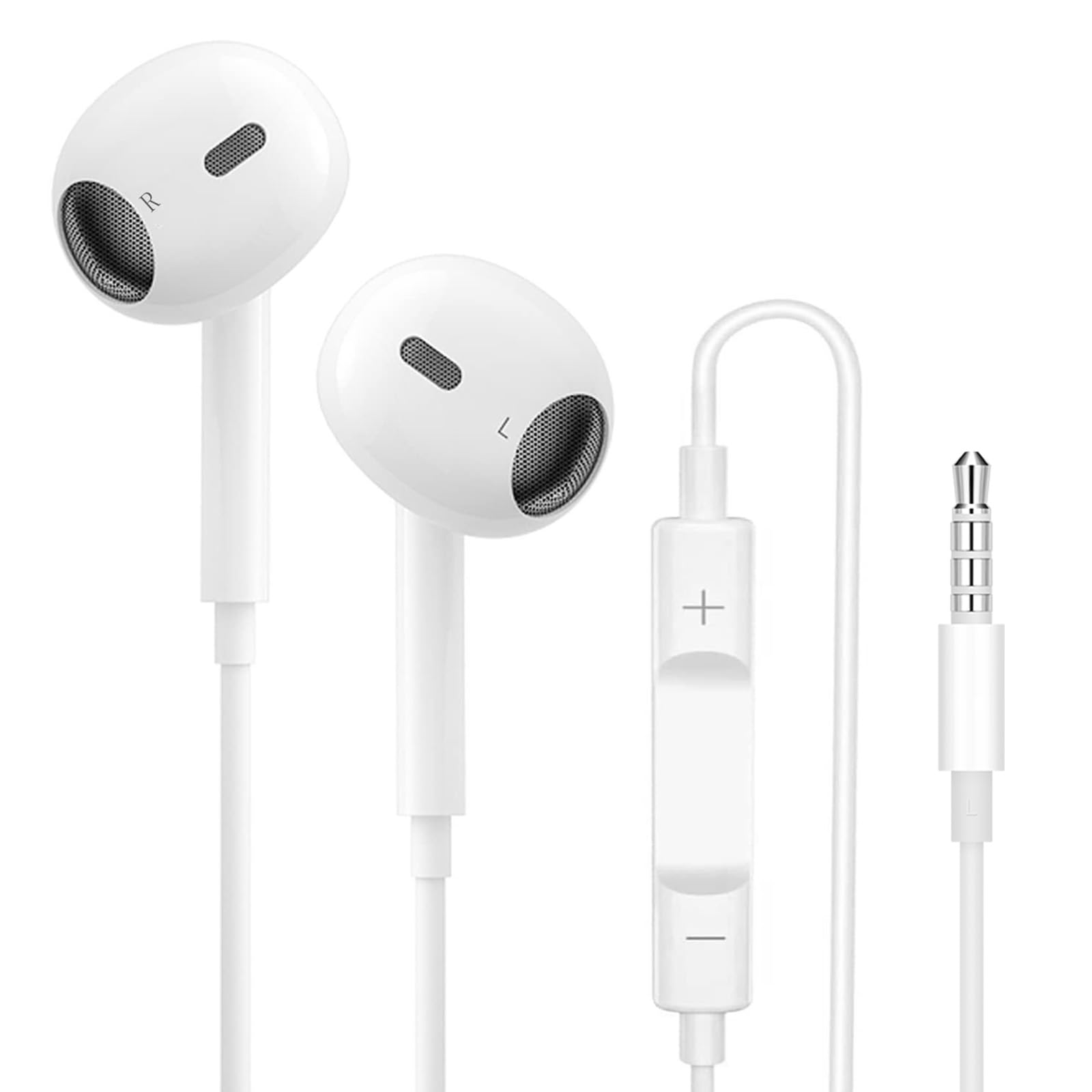 LIIGOU In-Ear Kopfhörer Kabelgebunden 3.5mm Klinke mit Mikrofon, Stereo Ohrhörer mit Klarem Sound & Bass, In Ear Headset Kompatibel mit Phone/iPod/iPad/Huawei/Xiaomi/Sasung/Android/MP3/MP4/PC