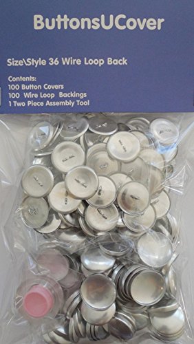 100 ButtonsUCover Size 36 WIRE LOOP Back Cover Buttons and Assembly Tool Kit