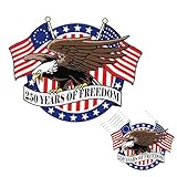 HANDICHI Design 5 Pack 6 Inch 250 Years of Freedom Stickers Patriotic Eagle American Flag Vinyl Decals, USA Independence Day America 1776–2026 Indoor Laptop Scrapbook Decor