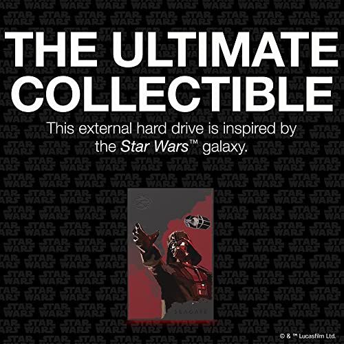 Image of Seagate Darth Vader SE FireCuda External Hard Drive 2TB HDD - USB 3.2, Customisable LED RGB Lighting, Red, for PC, Mac, PlayStation, and Xbox, with 3-yr Rescue Data Recovery Services (STKL2000411)