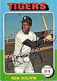 Sports Memorabilia Autograph Warehouse 95821 Ben Oglivie Autographed Baseball Card Detroit Tigers 1975 Topps Mini No. 344