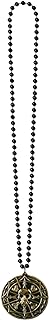 Beistle Caribbean Skull And Crossbones Coin Medallion Necklace For Pirate Theme Birthday Party Favors
