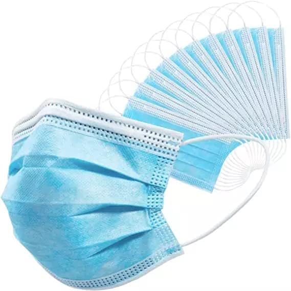 Disposable Face Masks 50 Pieces With Box- Breathable 3-Layer Face Masks For Adults Premium Quality