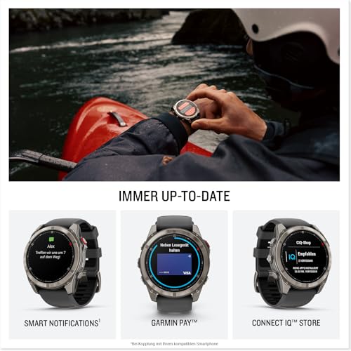 Garmin Fenix 8 Pro 51mm AMOLED - Multisport-Smartwatch, 1,4 Touchdisplay, bis zu 27 Tage Akkulaufzeit, Karten, 80+ SportApps, EKG, Taschenlampe, LTE Telefonie & 24/7 SOS-Notruf (ABO notwendig)