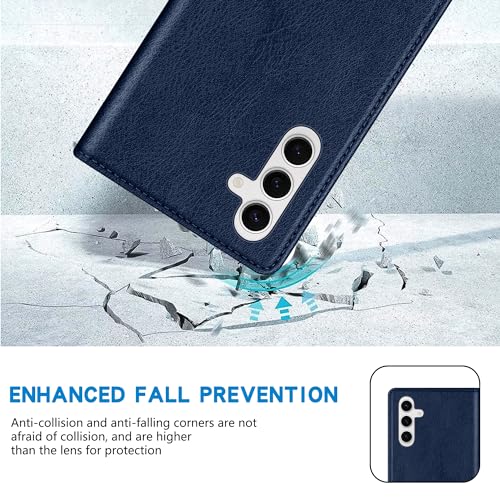 Image of ZZXX for Galaxy S23 FE Wallet Case Strong Magnetic 6.4 inch,Blue