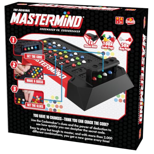 Pressman The Original Mastermind: The Strategy Game of Codemaker Vs. Codebreaker | Multicolor | Great Gift Idea | Promotes STEM Principles | 2 Players, Ages 8+ - Image 4