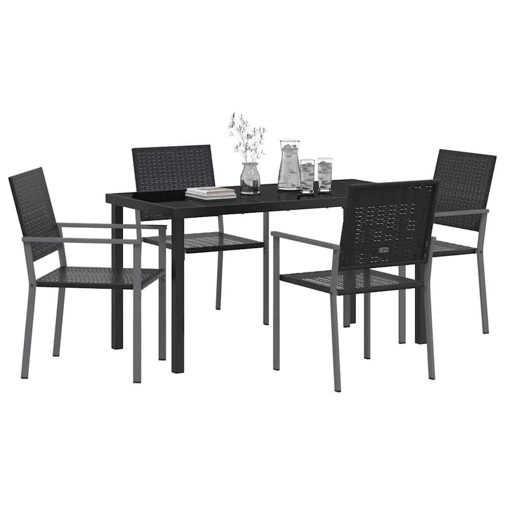 Salon de jardin en rotin PE pour partager un repas en extérieur en famille