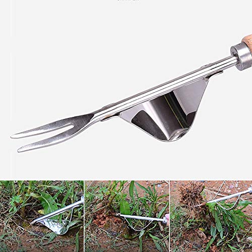 SUREH Hand Weeder Tool Stainless Steel Garden Weeding Tools Manual Weed Puller Bend-Proof Classic Ergonomic Handle Non-Slip Garden Tool