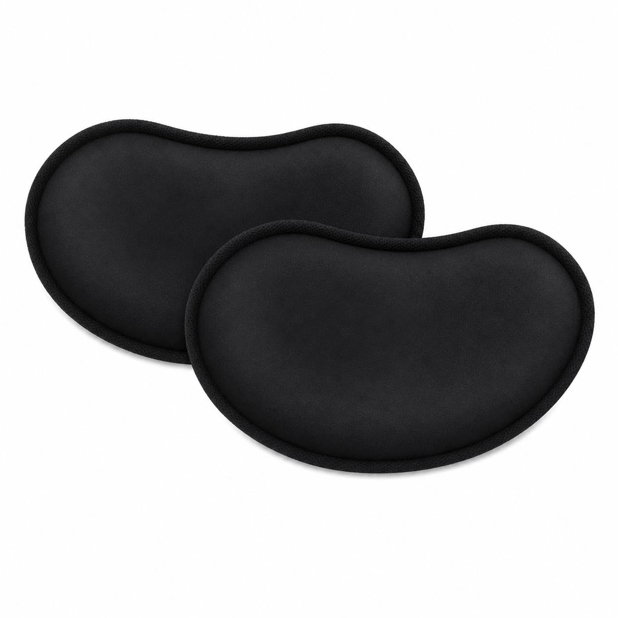 2 Pack Mouse Wrist Rest Ergonomic Wrist Pads for Mouse Use, Black Comfort Support Cushions, Desk Accessories for Office, Home Study, Gaming, Compact Design, Reduce Strain & Improve Comfort