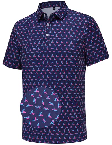 Camisetas Polo para Hombre de Golf, Secado Rápido y Absorción de Humedad, Estilo Casual y Divertido miniatura 1