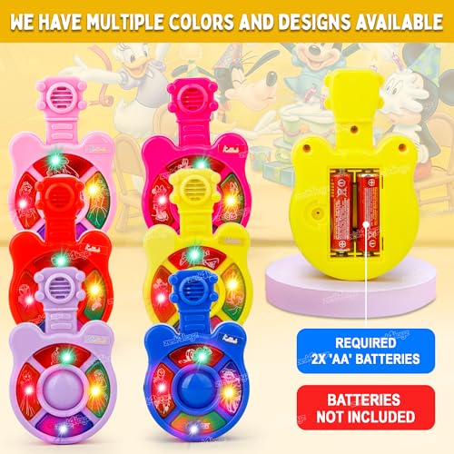 Image of Zest 4 Toyz Musical Guitar Toy for Kids with Colorful LED Lights and Sound Toy Battery Operated Baby Toys Musical Instrument Toys Birthday Gift for Kids Boys & Girls - Yellow