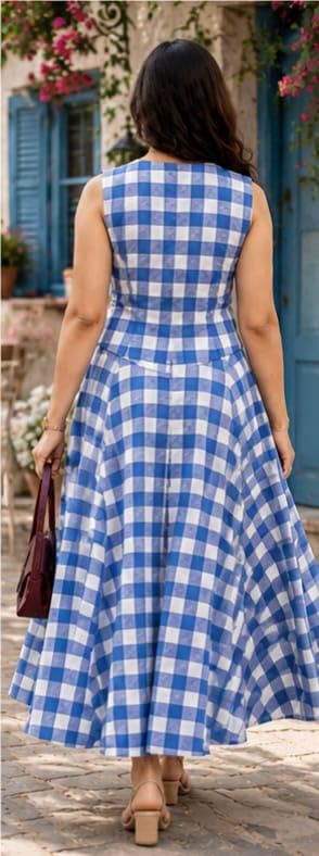Image of Women's South Cotton Printed Short Top with Skirt