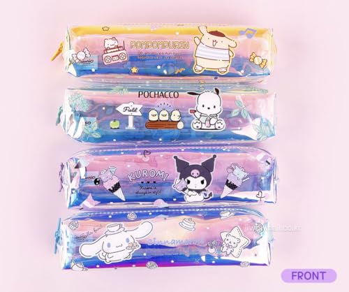 Image of Bandal & Neoul Kitty & Friends' Hologram Pencil Pouch Caddy - Officially Licensed (KuromiTheme)