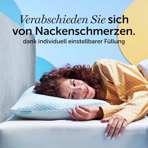 Cloudpillo Kopfkissen 40x80 cm – Ergonomisches Memory-Foam-Kissen für Seitenschläfer,...