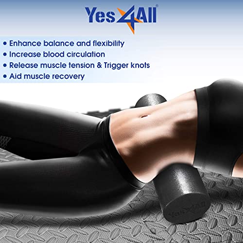 image for Yes4All Premium Soft-Density Round PE Foam Roller for Pilates, Yoga, S