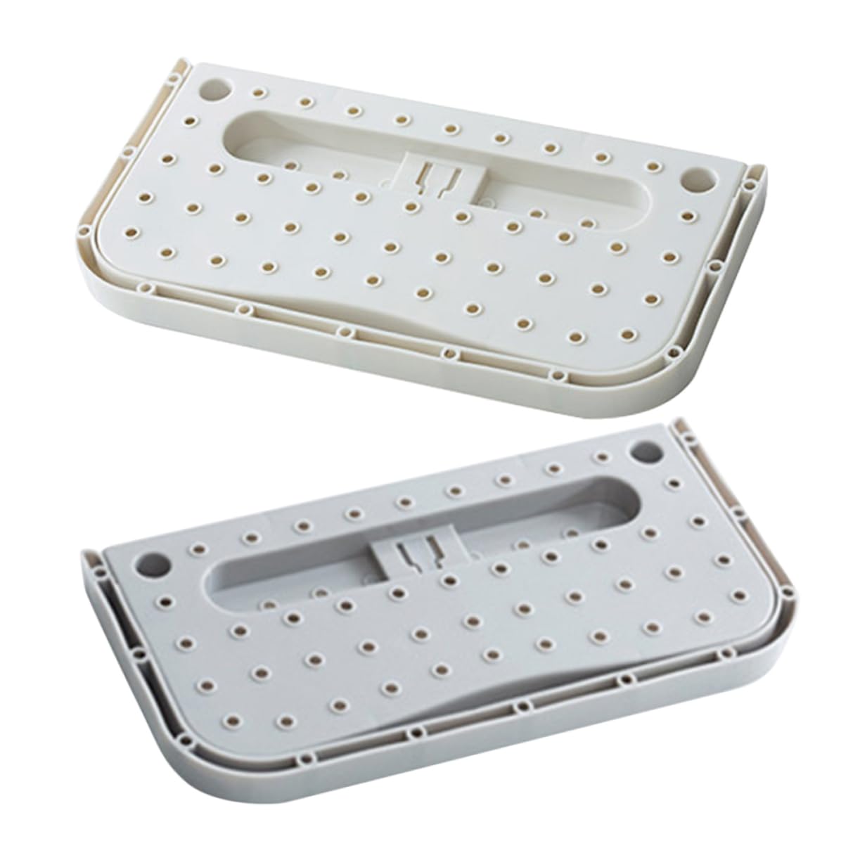 Sosoport 2pcs Wall Mounted Shoe Storage Rack Foldable No Drill Suction Cup Organizer for Slippers for Spaces Mudroom and Living Room