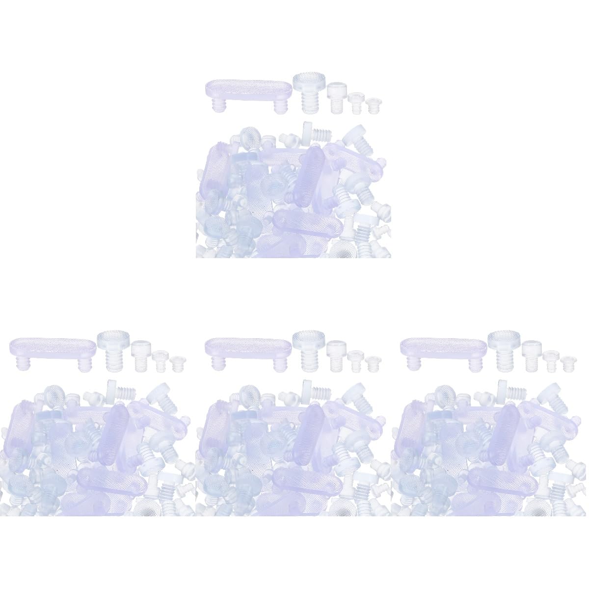 Operitacx 4 Set Particelle Di Gomma Anticollisione Adesivi Antiscivolo Adesivo Antiscivolo Banchieri Ragnatela Mobiletti Paracolpi Trasparenti Per Armadi Paraurti Trasparenti 150 Pezzi * 4
