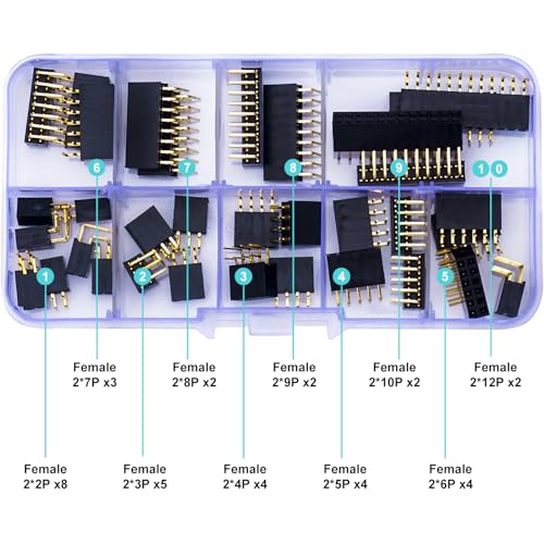 Kit Conector Pin Header 2.54mm 2 Filas 36 Pzas miniatura 2