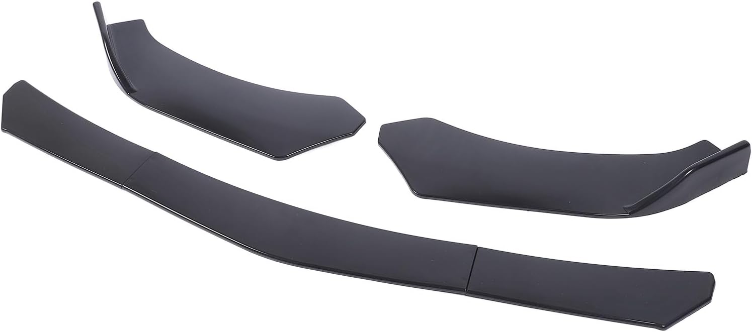 Front Bumper Lip Splitter Body Kit, Glossy Black ABS with Adjustable Spoiler for C Class E Class 3 Series 5 Series, Easy Installation and Enhanced Protection