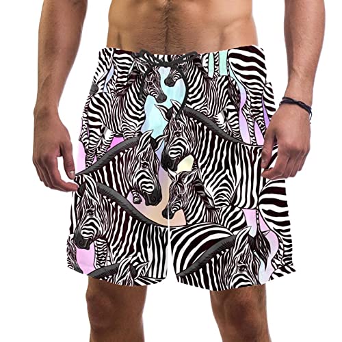 Maillots de bain pour hommes HadHfun : short de plage aquarelle animalier