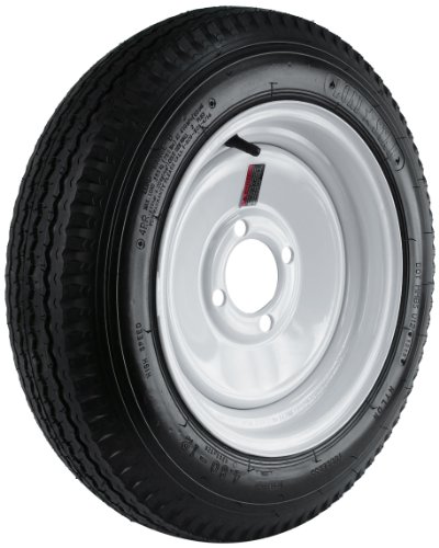 Kenda Loadstar (12x4"/4x4") Wheel with White Powder-Coat Finish LRB and Trailer Tire Assembly