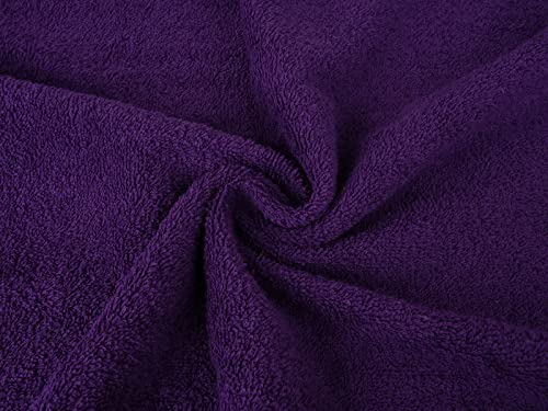 Image of Casa Copenhagen Germany Design - He & She Super Soft Collection 2 Pieces 100% Cotton Large Bath Towel (Size : 70 x 140 cm)- Teal Green & Violet Indigo