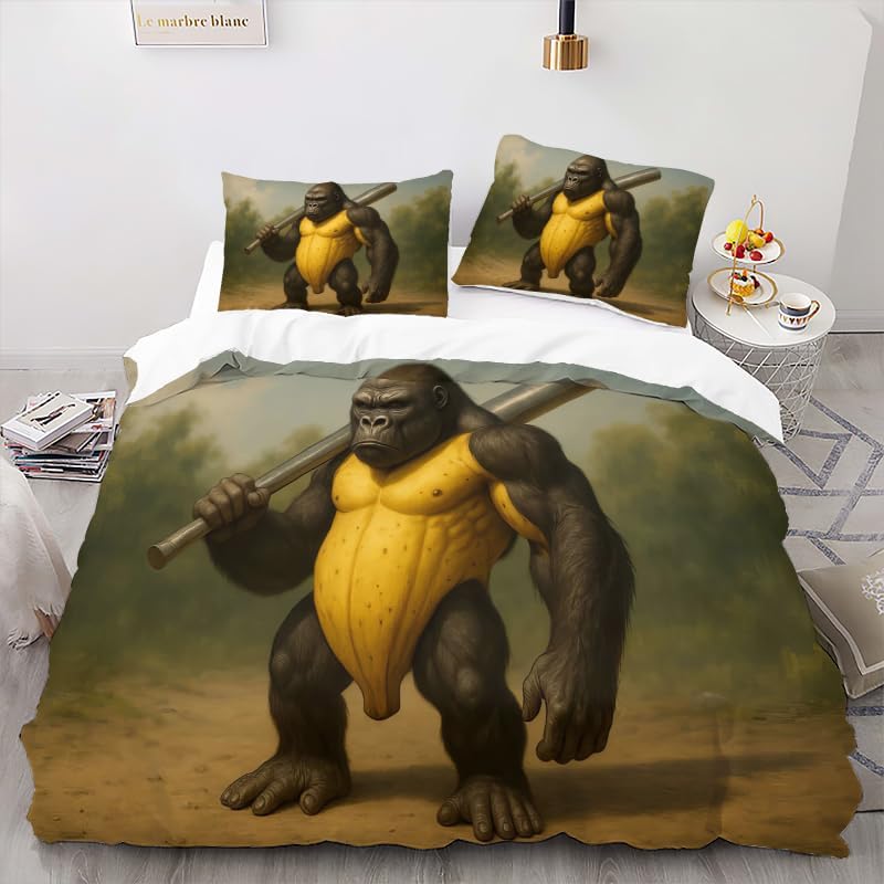 Brainrot Duvet Cover Twin Size, Cartoon Pattern Twin Comforter Cover Bedding Set for Kids Boys Girls Bed Decor Gifts, Bedding Set 3 Piece Quilt Cover with 2 Pillowcases