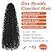 8 Packs of 55-Inch Wavy Small Box Braids Crochet Hair - Knots, Curls, and Waves with ZiZi Braids - Synthetic Hand Crochet Extensions - 28 Strands/Pack - Ideal for Black Women(1B)