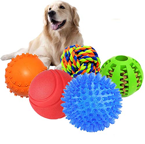 最安値 Rsbell 犬おもちゃ 犬 玩具ボール 噛むおもちゃ 音が出る音が鳴る玩具 耐久性 清潔 歯磨き 小型犬 5 セット の価格比較