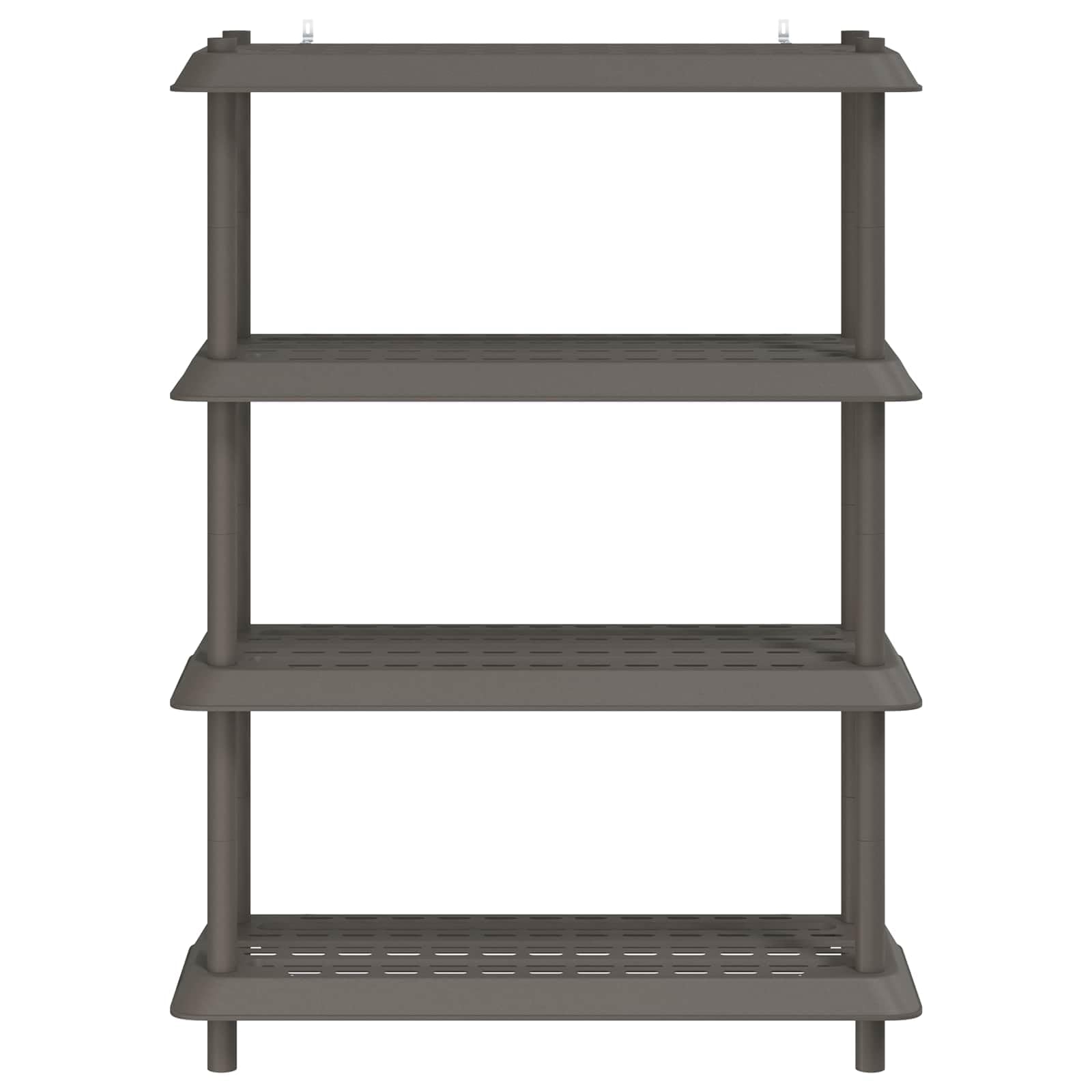 Générique Unità portaoggetti 4 livelli 100 x 40 x 136,5 cm PP Grigio Chiaro | Uso interno esterno, fori drenaggio, pulizia semplice, supporto piante, fissaggio a parete incluso