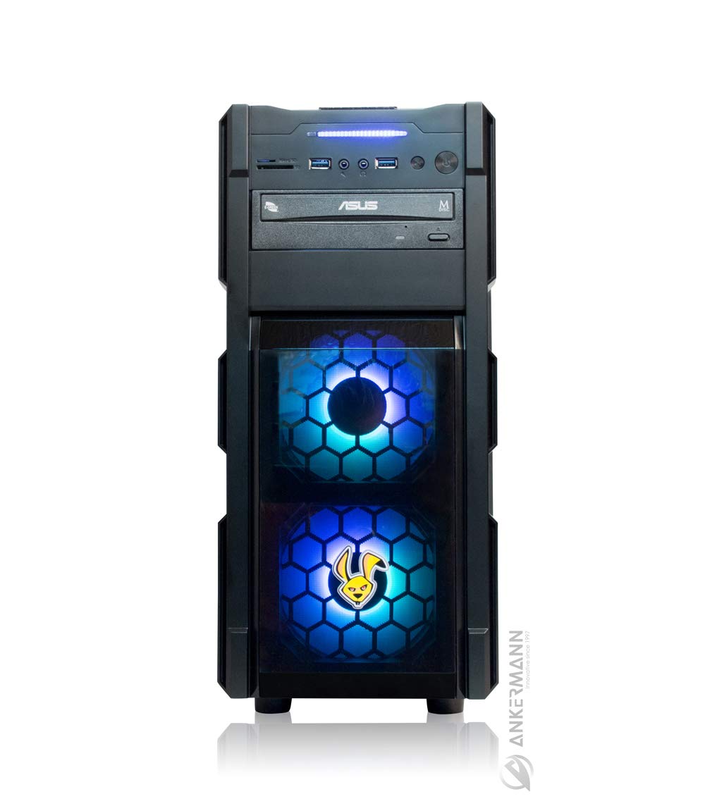 Ankermann PC Gaming Business PC VR Ready, Ryzen 5 1600 6X 3,20GHz Turbo 6x3,60Ghz, GeForce GTX 1050 Ti 4GB, 8GB DDR4 2400, 240GB SSD, Windows 10 Pro, EAN 4260219658690