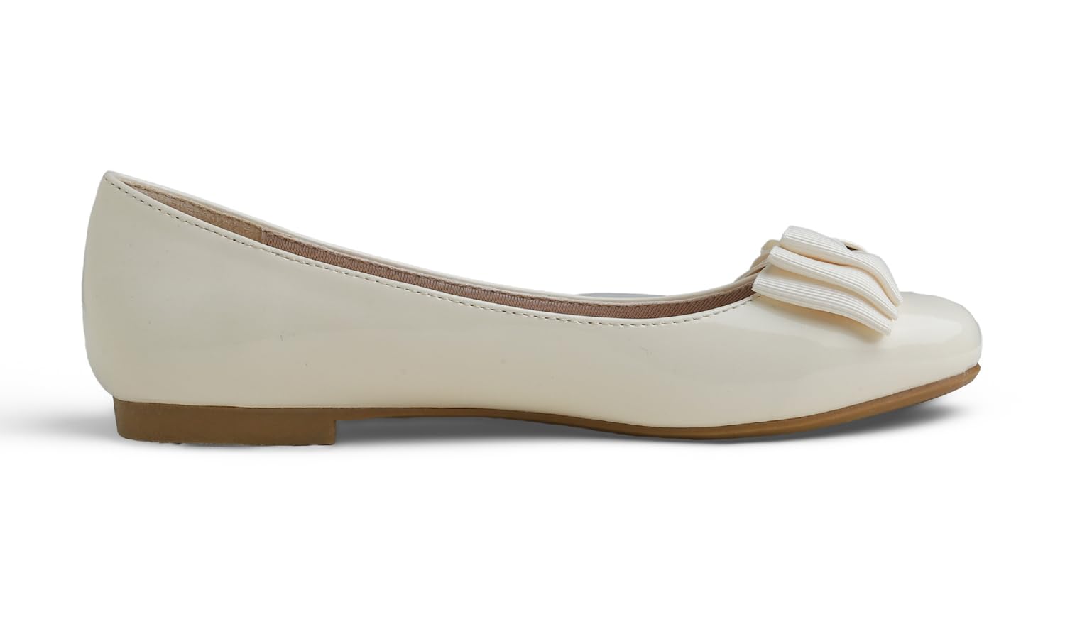 Feversole Women's Round Toe Cute Bow Trim Ballet Flats, Bailarinas de Punta Redonda Decoradas con Lazo de Mujer Bonita
