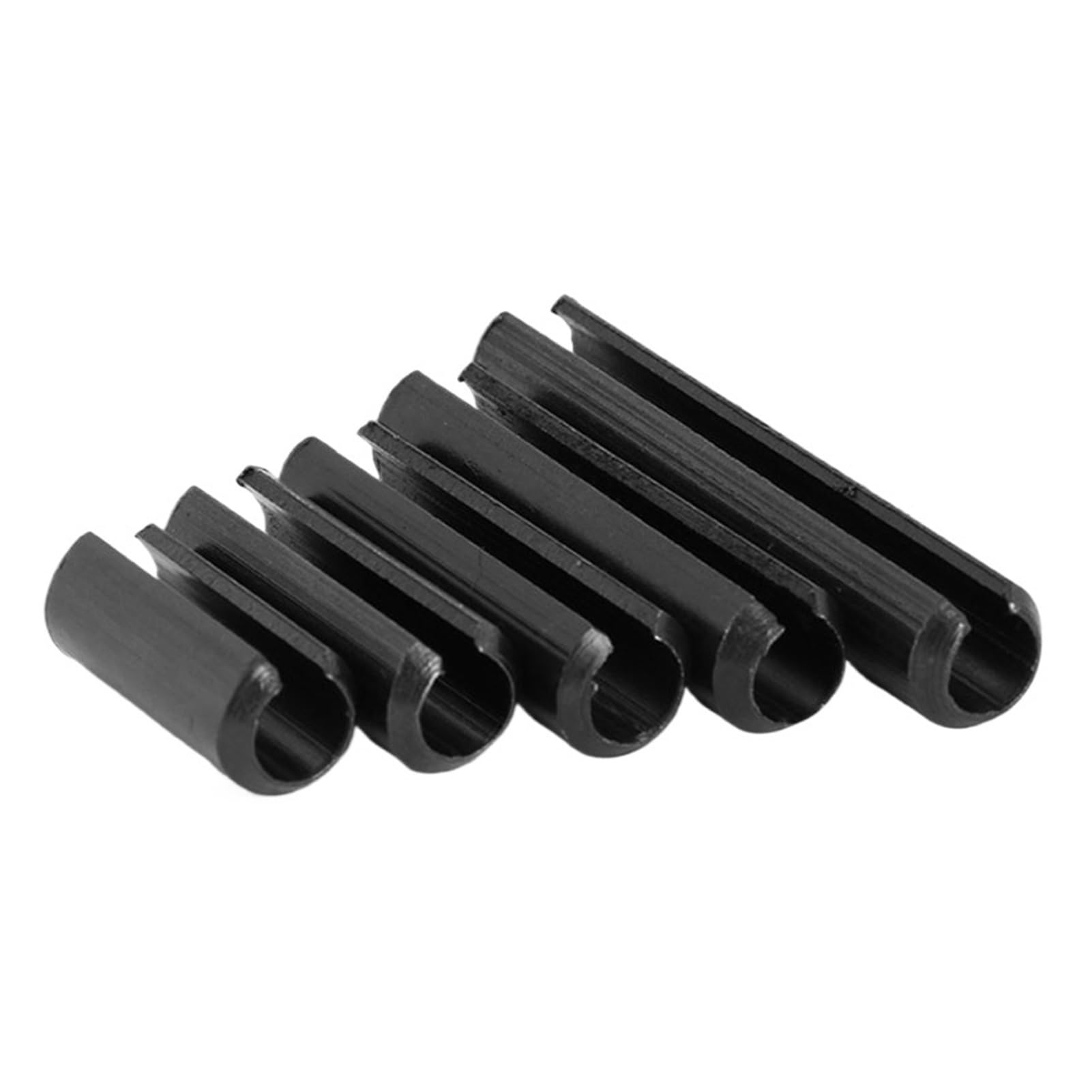 Goupilles à ressort fendues M16 – Goupilles fendues en acier au carbone noir for le positionnement et la fixation(M16x100mmx5pcs)