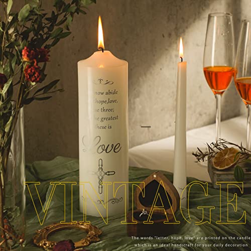 image for Qunclay Unity Candles for Wedding Ceremony Set Flowers Wedding Candle 
