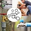 250 Pcs O-Ring Gasket Kit, 15 Sizes Rubber Washers Seals Assortment Set, Assorted Electrical Gasket Rings, Insulating Plumbing Plumber Sealing O Rings Washers Set for Quick Repair #5