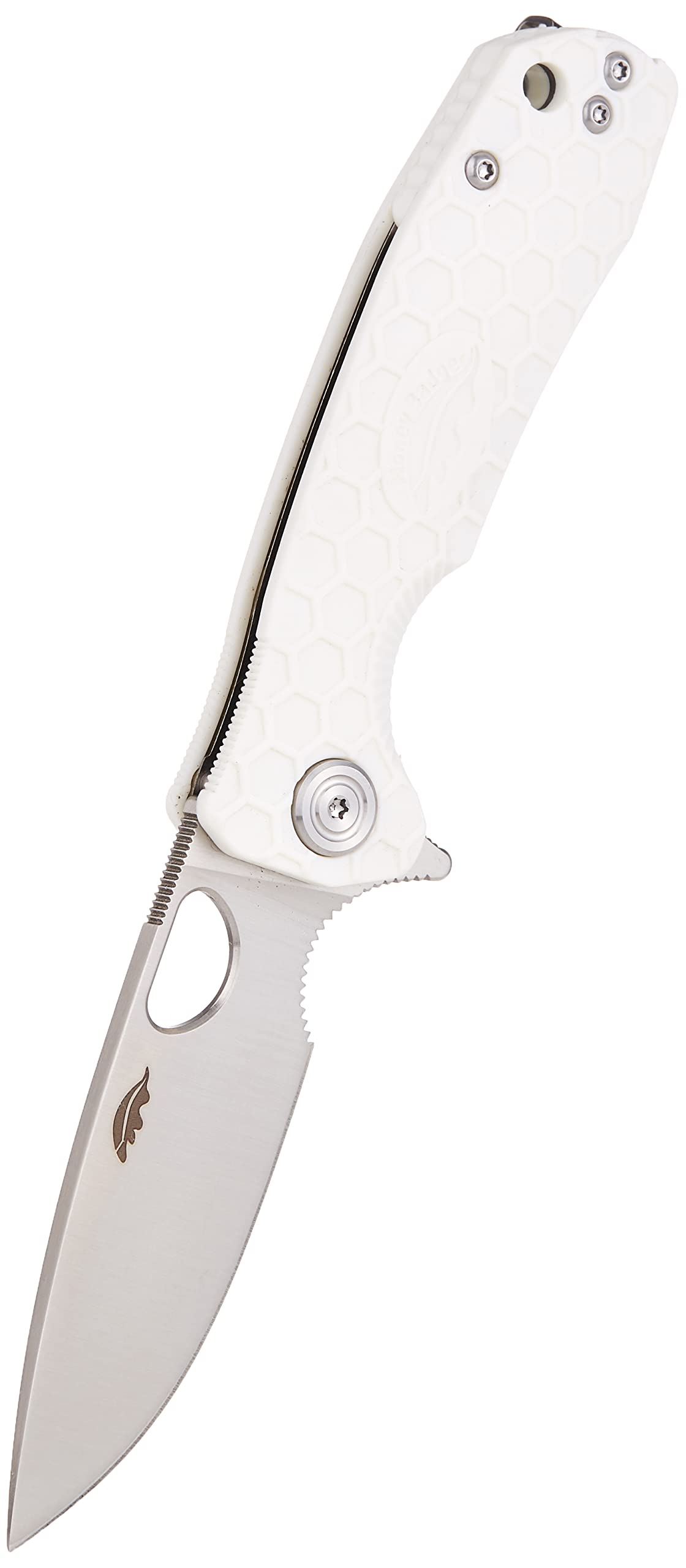 Honey Badger Flipper Knife, S, White