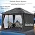 MASTERCANOPY 10x12 Outdoor Hardtop Gazebo Aluminum Frame Polycarbonate Top Canopy with Curtains and Netting, Dark Grey