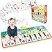 RenFox Alfombra de Piano, Alfombra Musical de Teclado, Alfombra Piano de Animales para Niños Niñas, Alfombrilla Musical Juguete Estera deTeclado Táctil para Niños(135 x60cm)