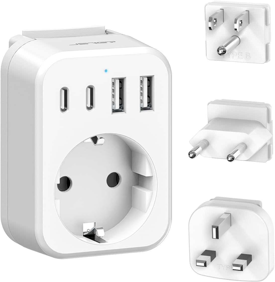 JSVER Reiseadapter Weltweit Set, Internationaler Reisestecker Adapter
