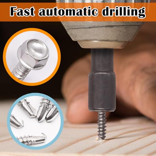 Weideer K-126-19-200P-W 200Pcs #8×3/4 Inch Self Tapping Screws thumb #4