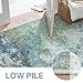 BEIMO Area Rugs 8x10 Machine Washable Area Rug for Bedroom Living Room Dining Room, Large Modern Abstract Soft Rugs, Indoor Low Pile Carpet with Non Slip Rubber Backing, Abstract Blue Green