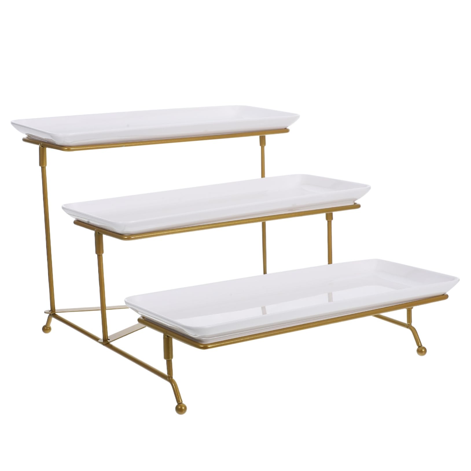 Dessert Stand, Stable 3-Tier Cake Tray for Fruits Cupcakes & Appetizers - Perfect Serving Platter for