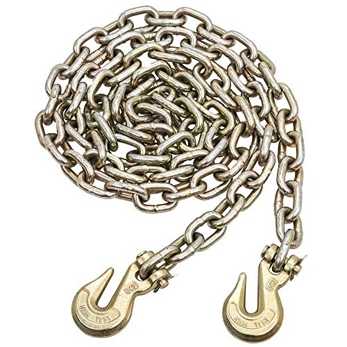 15' Long 3/8" Grade 70 Heavy-Duty Chain with Clevis Hooks