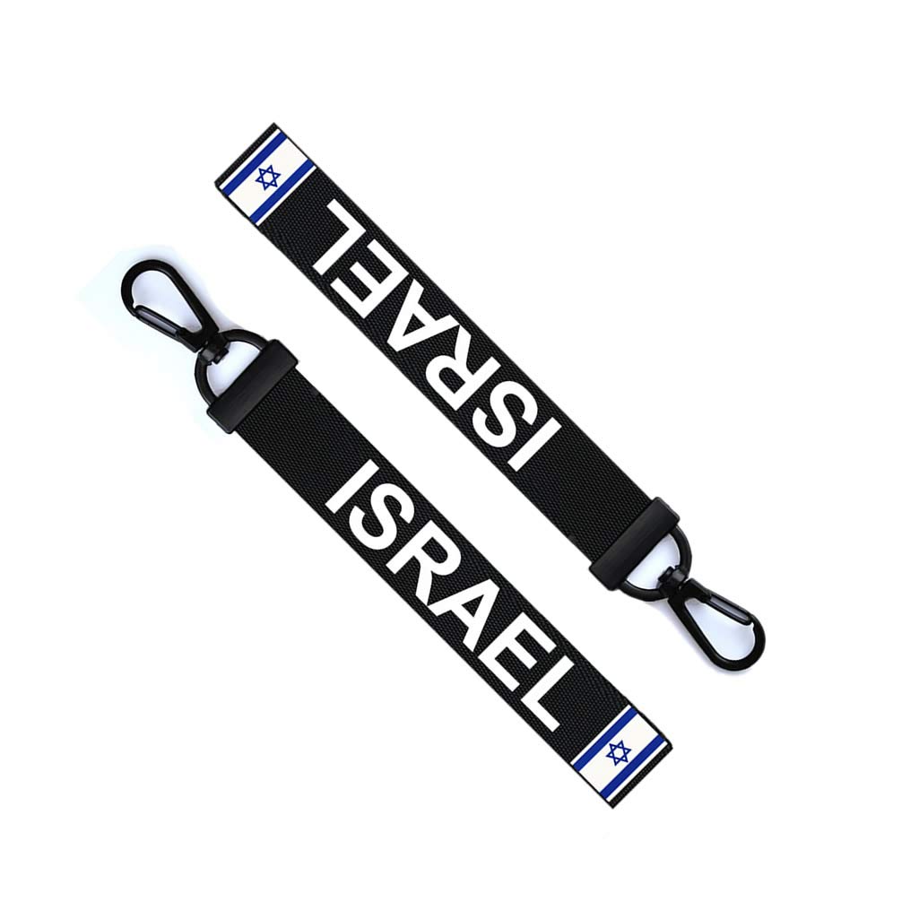TENNER.LONDON Israel Key Tag key tag Luggage Tag Zipper Pull Keychain Bag Keyring Israeli Flag