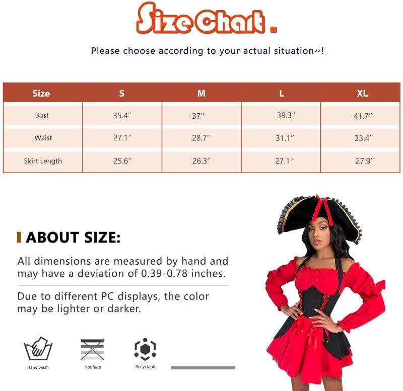 Miniatura 6 de Disfraz de pirata sexy para mujer, 3 piezas, disfraz de cosplay de Halloween, disfraz de capitán pirata del Caribe para mujer