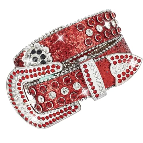 Rhinestones Sequined Belt For Adult Teens Street Wear Waistband For Pants Blingbling Waiststrap Rockers Waist Ornament