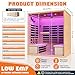 Albott Infrared Sauna 4 Person, Infrared Saunas for Home, Low EMF 2145W/110V/20A Hemlock Wood Dry Sauna with Tourmaline Foot Warmer, 7-Color Light Therapy & Ambient Light Strips, 63.2