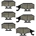 Caltric Brake Pads Compatible with Bombardier Ds650 Ds 650 2000-2007 Front Rear Brakes