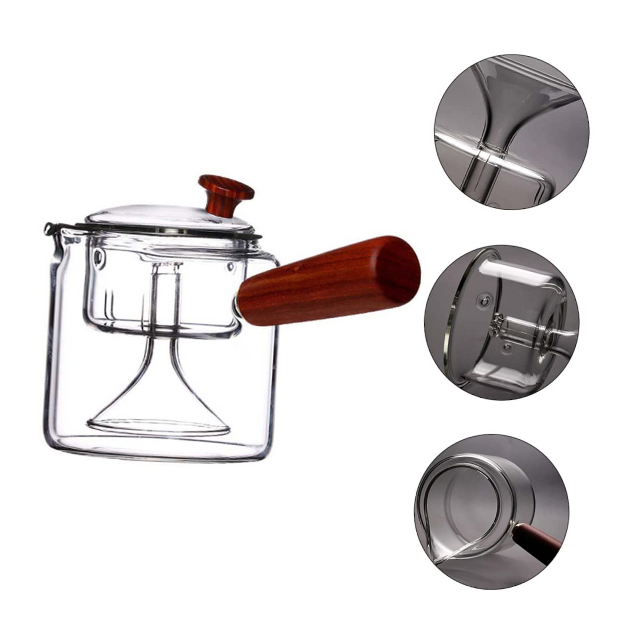 Glass Tea Kettle with Wooden Handle